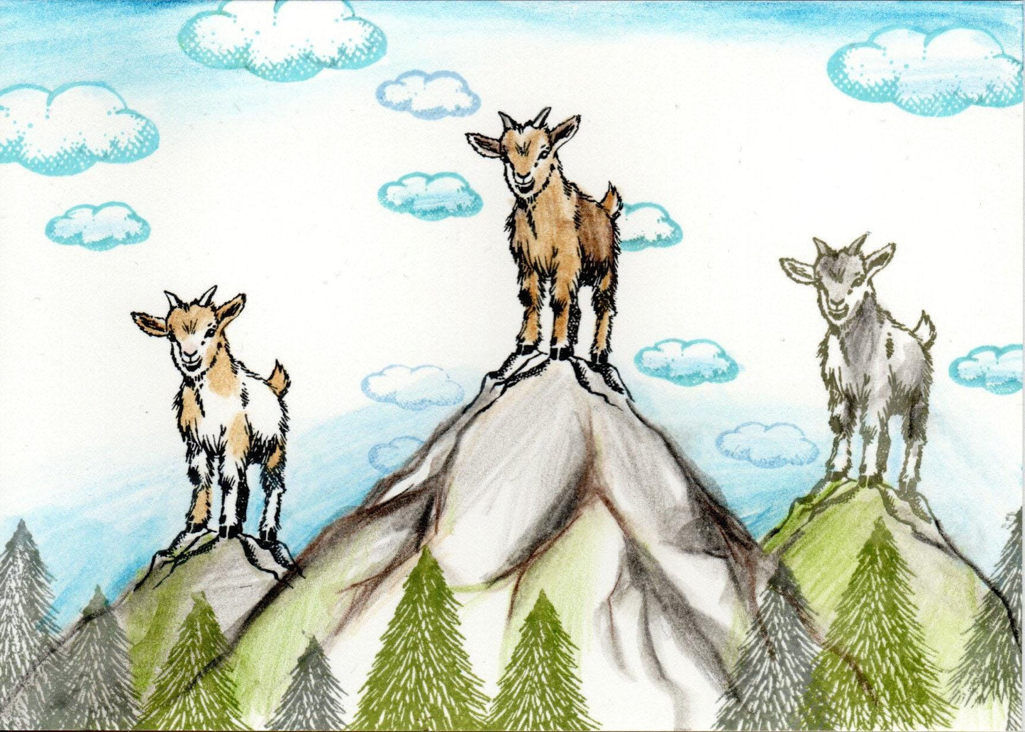 Stempel Tannenbaum natur