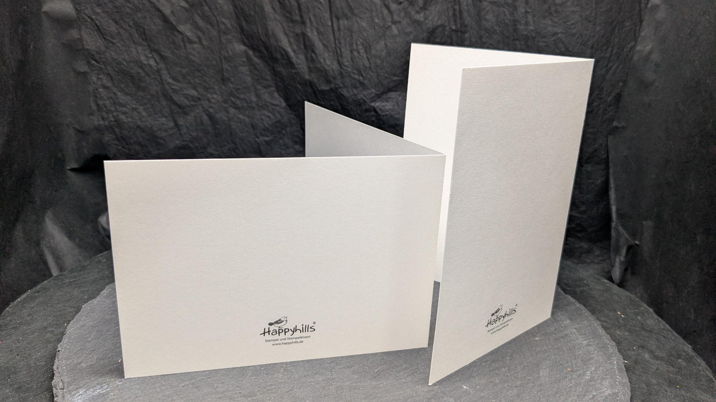 Klappkarte A6 naturweiss Hochformat oder Querformat