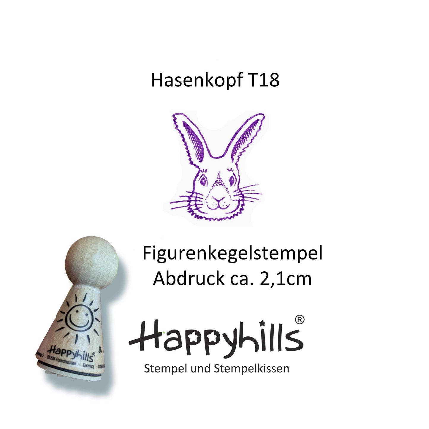Kegelstempel Hasenkopf, Häschen und Schwein Auswahl oder Set