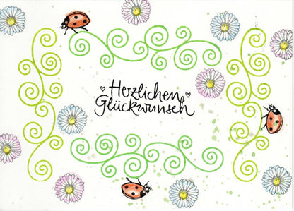 Ministempel Gänseblümchen, Blümchen und Marienkäfer Auswahl oder Set