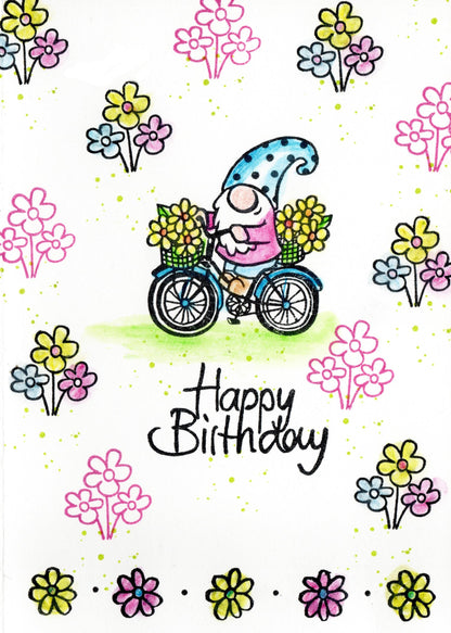 Stempel Sommerwichtel auf dem Fahrrad