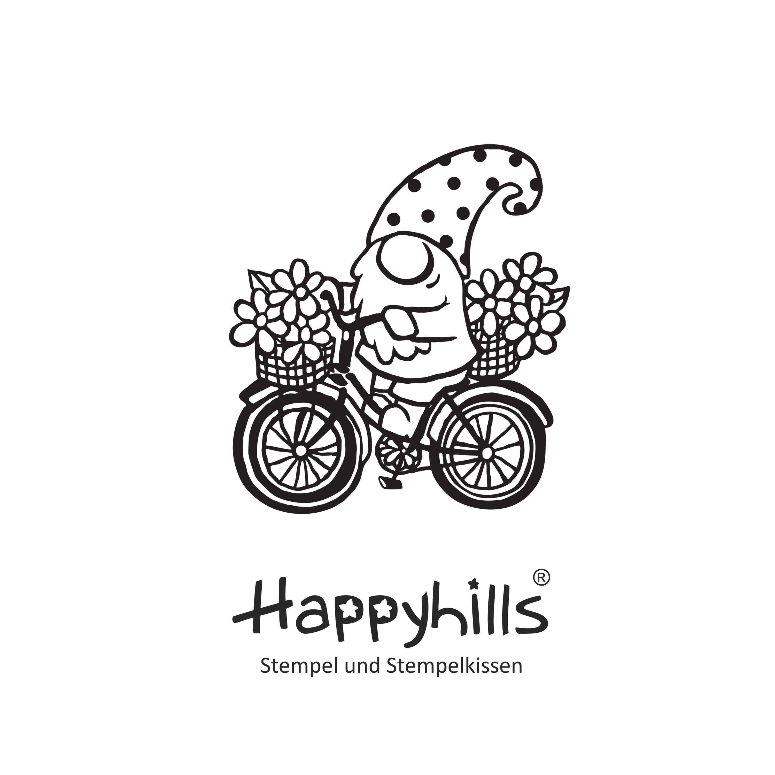 Stempel Sommerwichtel auf dem Fahrrad