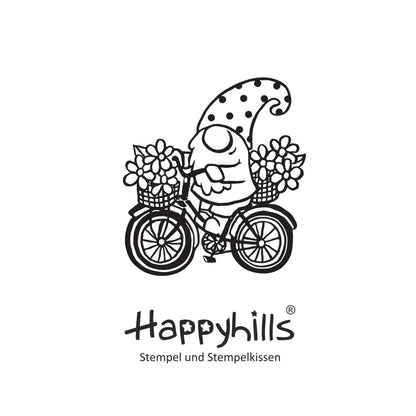 Stempel Sommerwichtel auf dem Fahrrad