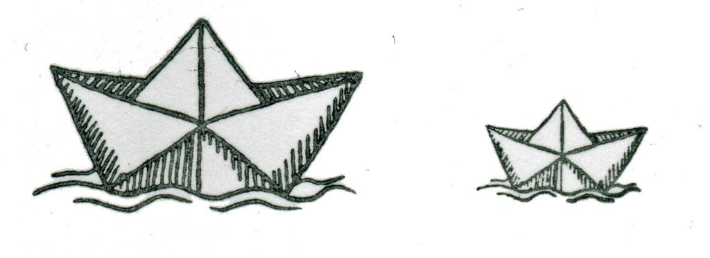 Stempel Papierschiff