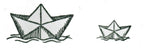 Stempel Papierschiff