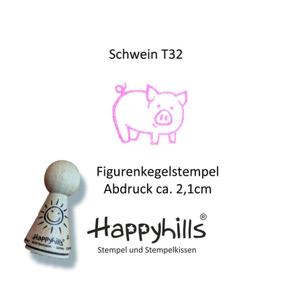 Kegelstempel Hasenkopf, Häschen und Schwein Auswahl oder Set