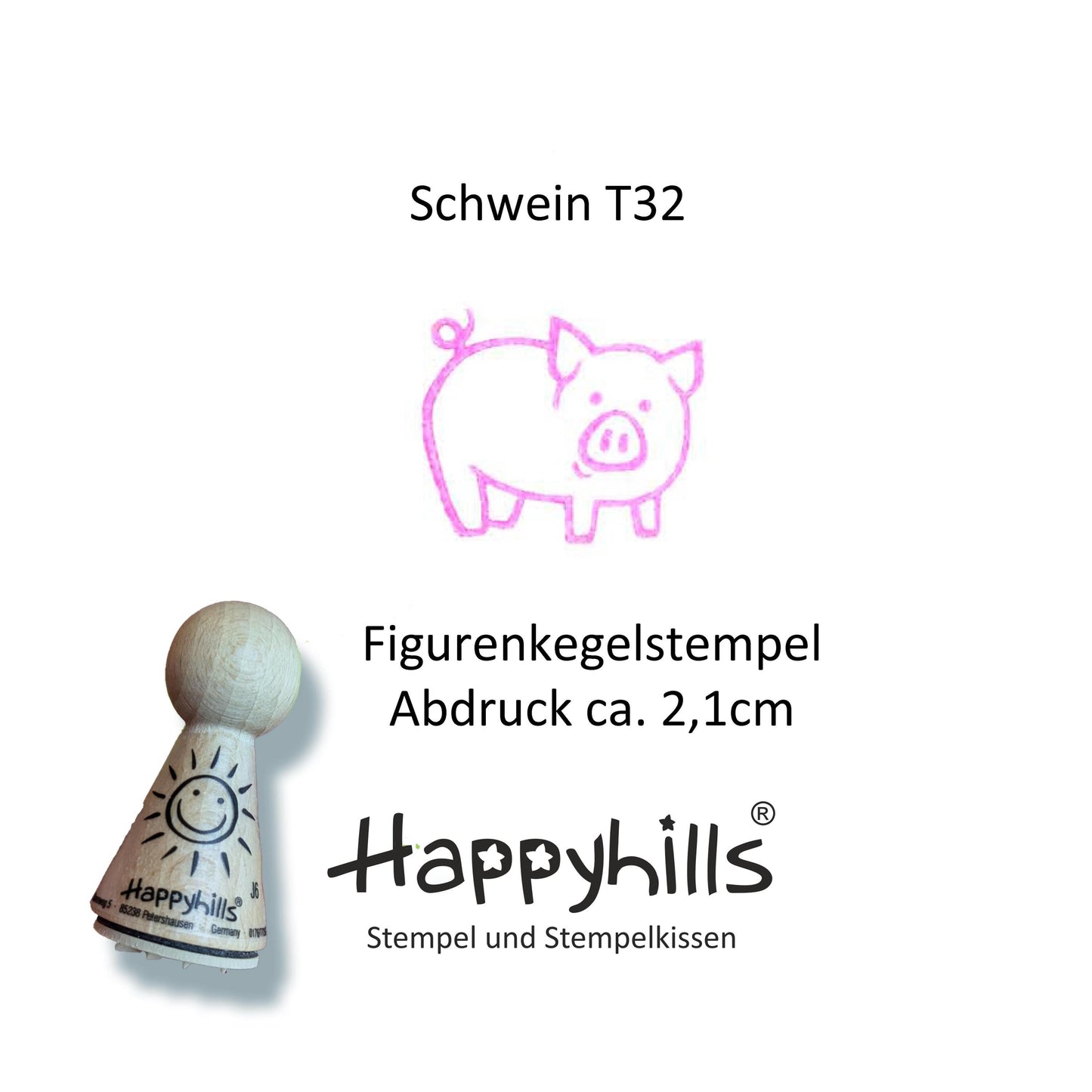 Kegelstempel Hasenkopf, Häschen und Schwein Auswahl oder Set