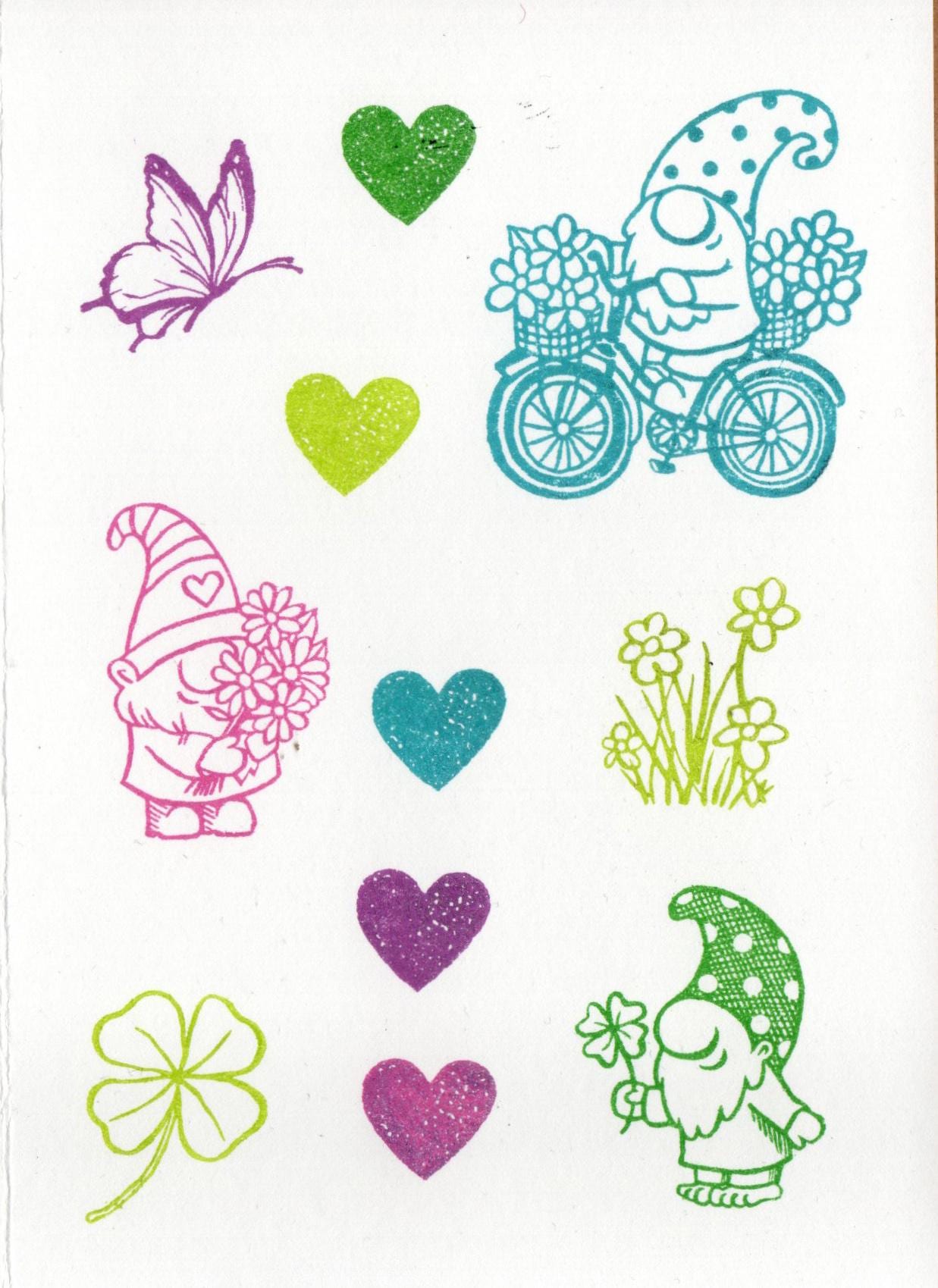 Stempel Glückswichtel mit Kleeblatt