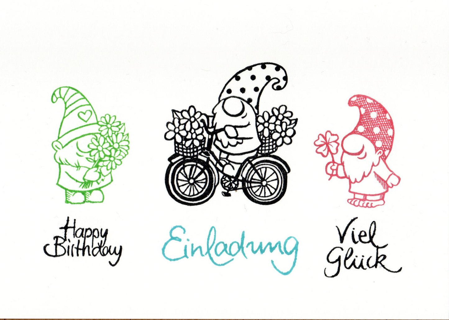 Stempel Sommerwichtel auf dem Fahrrad