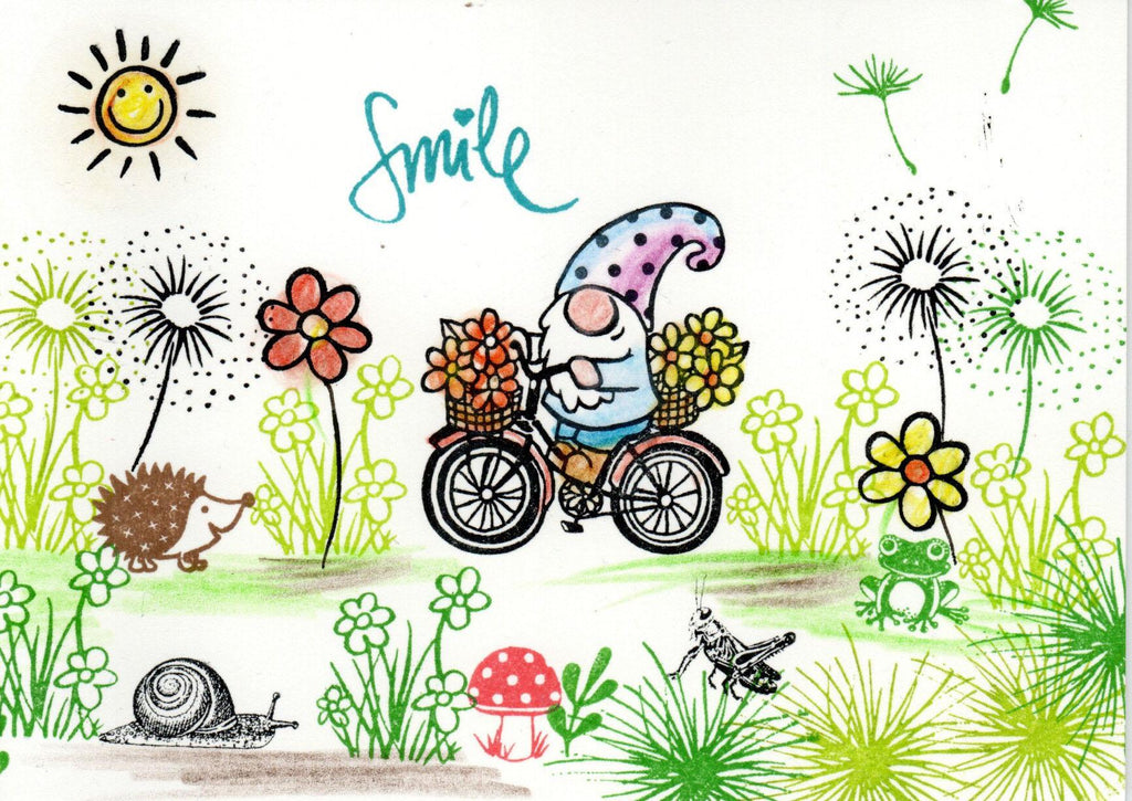 Stempel Sommerwichtel auf dem Fahrrad