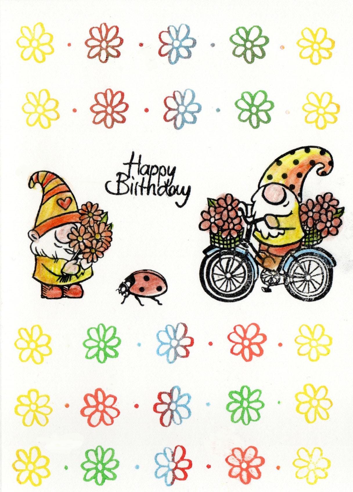 Stempel Sommerwichtel auf dem Fahrrad