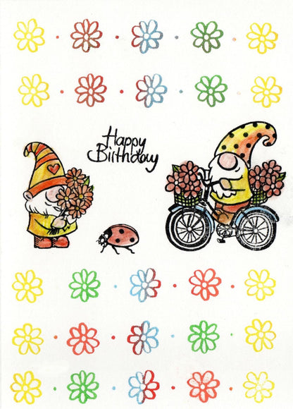 Stempel Sommerwichtel auf dem Fahrrad