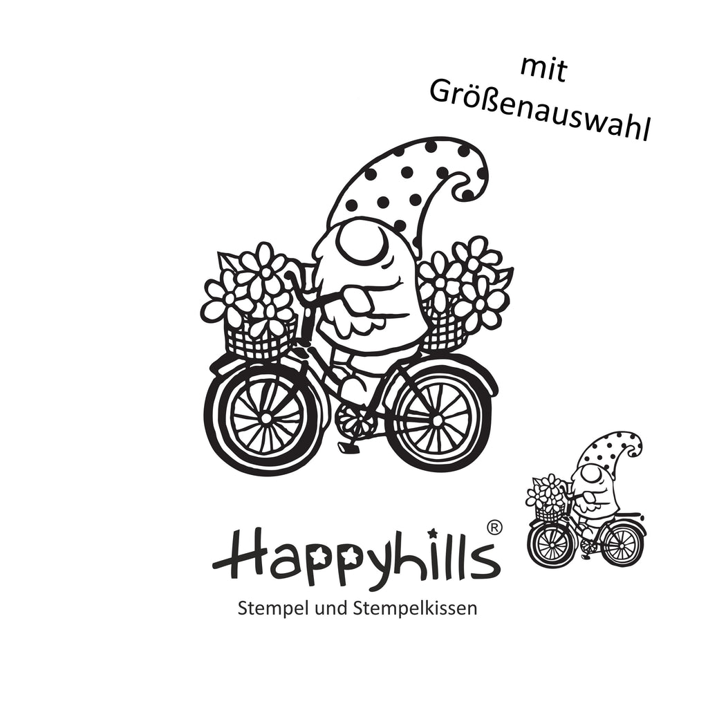 Stempel Sommerwichtel auf dem Fahrrad