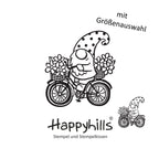 Stempel Sommerwichtel auf dem Fahrrad