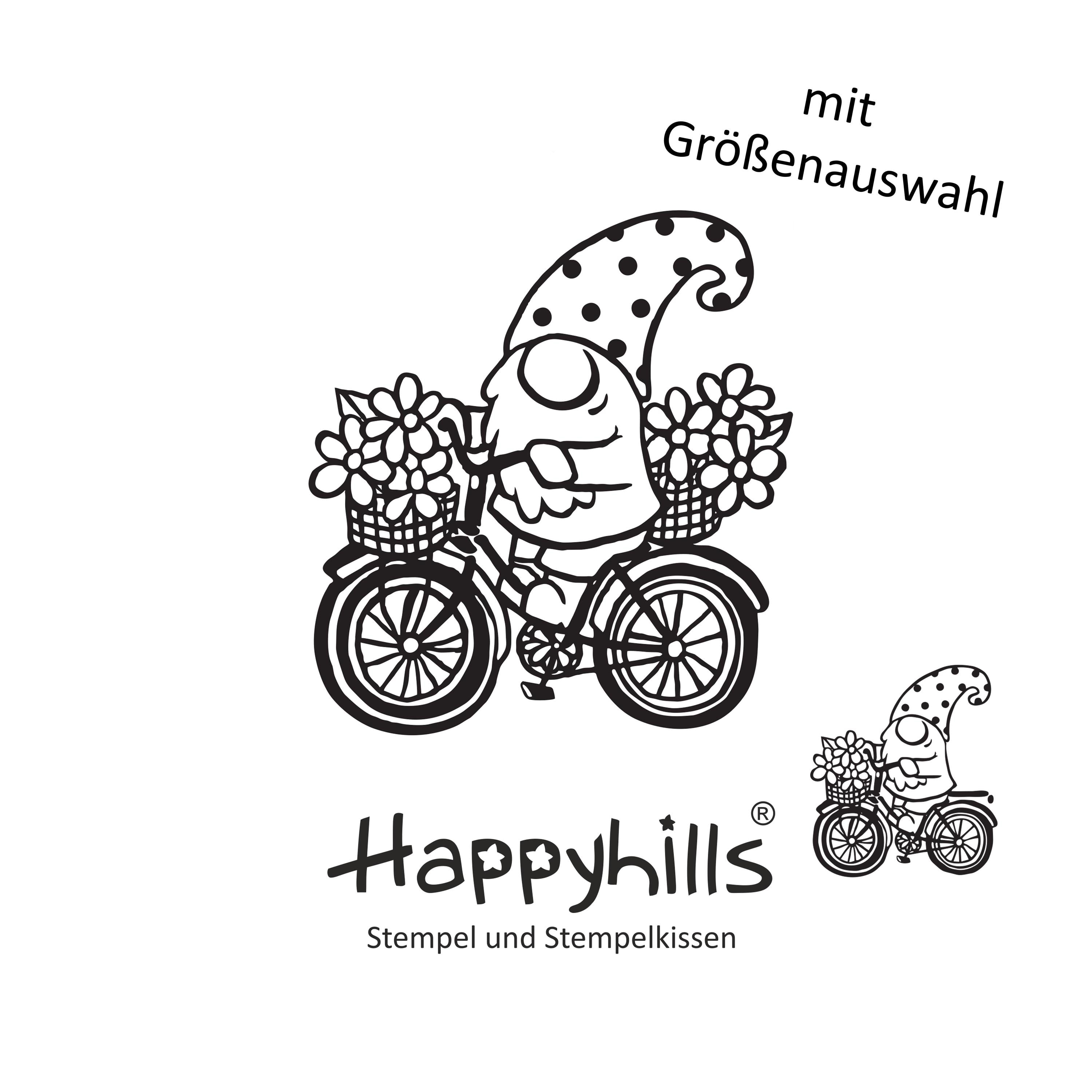 Stempel Sommerwichtel auf dem Fahrrad
