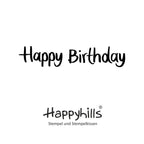 Stempel Happy Birthday quer