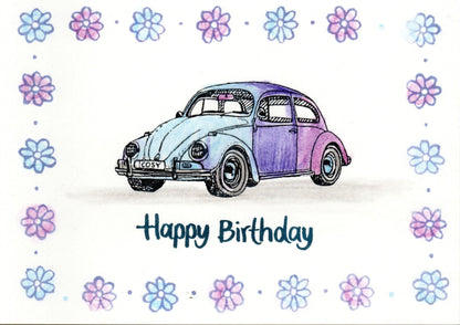 Stempel Happy Birthday quer