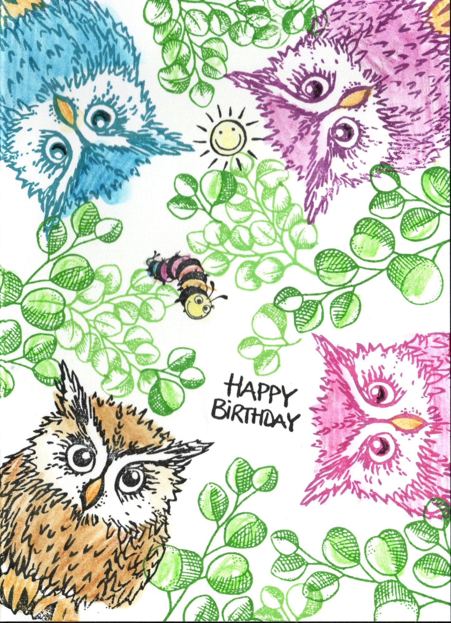 Stempel Eule Waldkauz