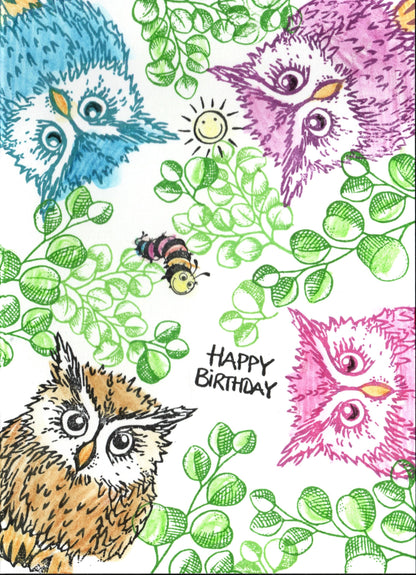 Stempel Eule Waldkauz