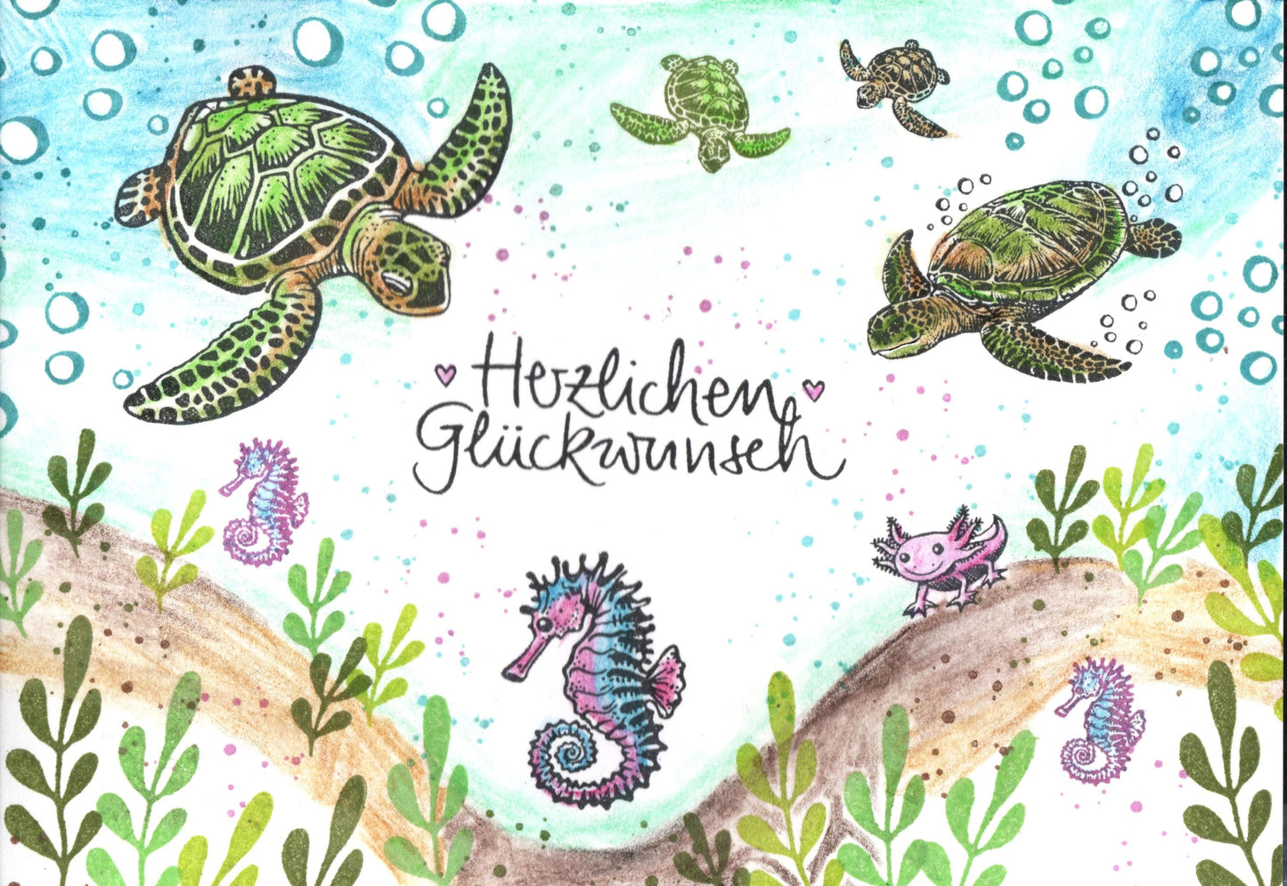 Stempel Meeresschildkröte