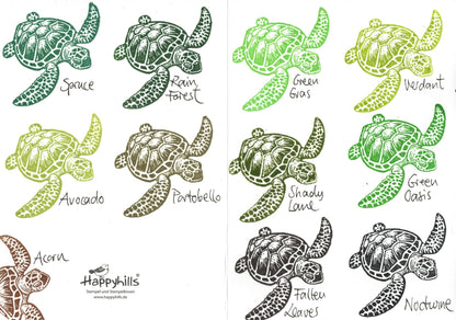 Stempel Meeresschildkröte mit Blubberblasen