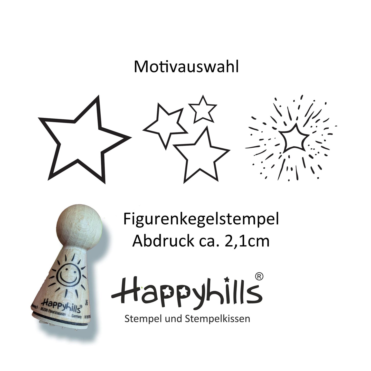 Kegelstempel Sterne Auswahl oder Set