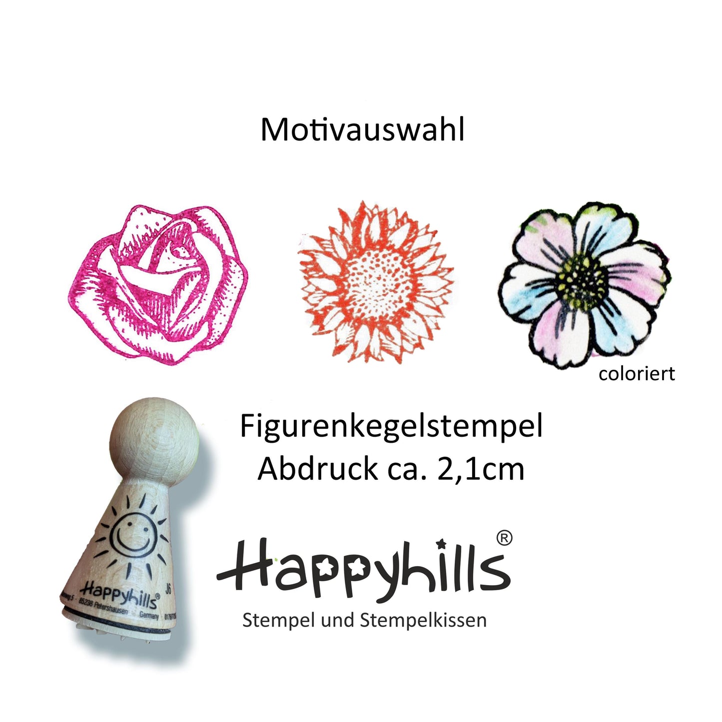 Kegelstempel Blumen Auswahl oder Set