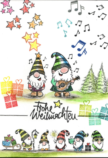 Ministempel Schneeflocken und Noten Auswahl oder Set