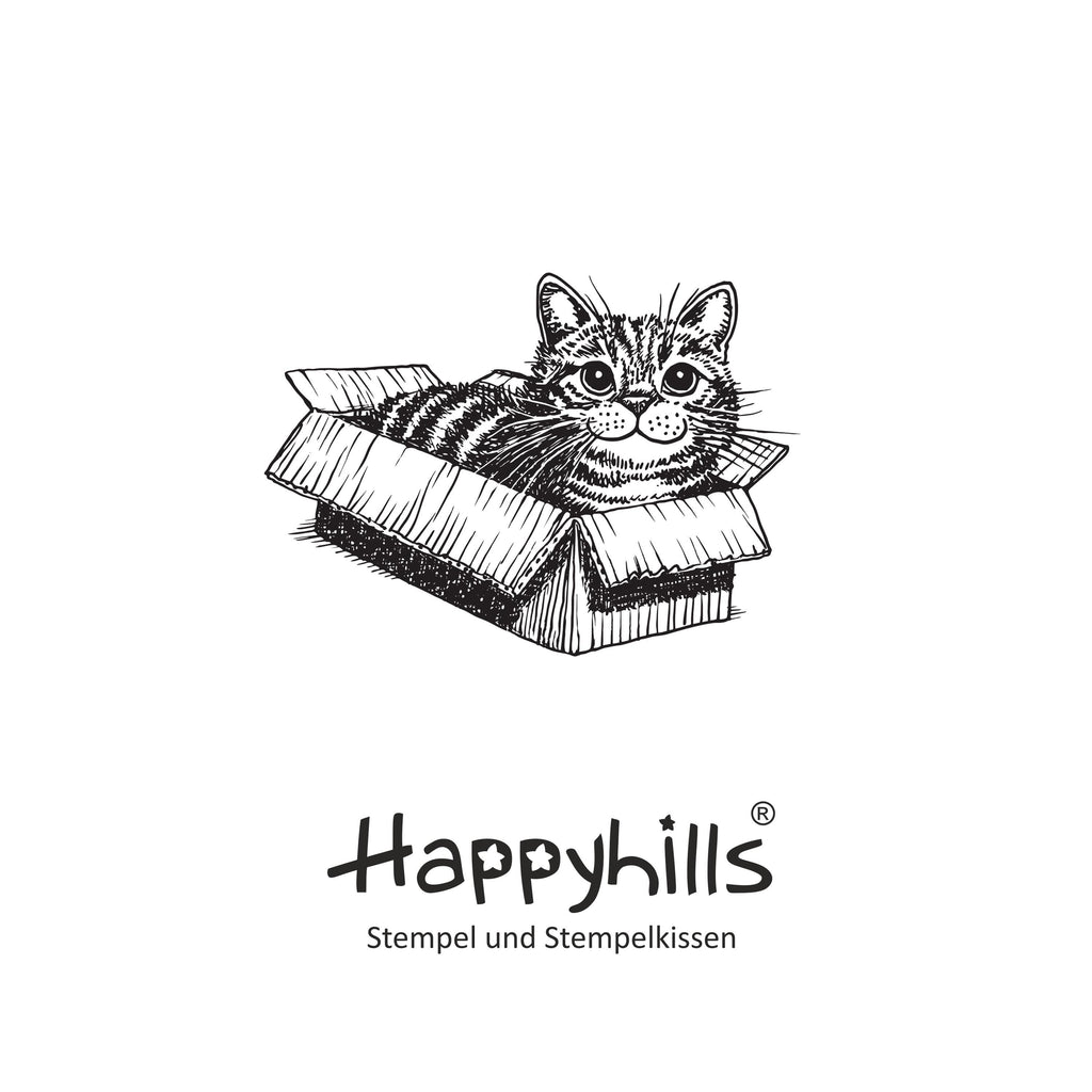 Stempel Katze in der Kiste