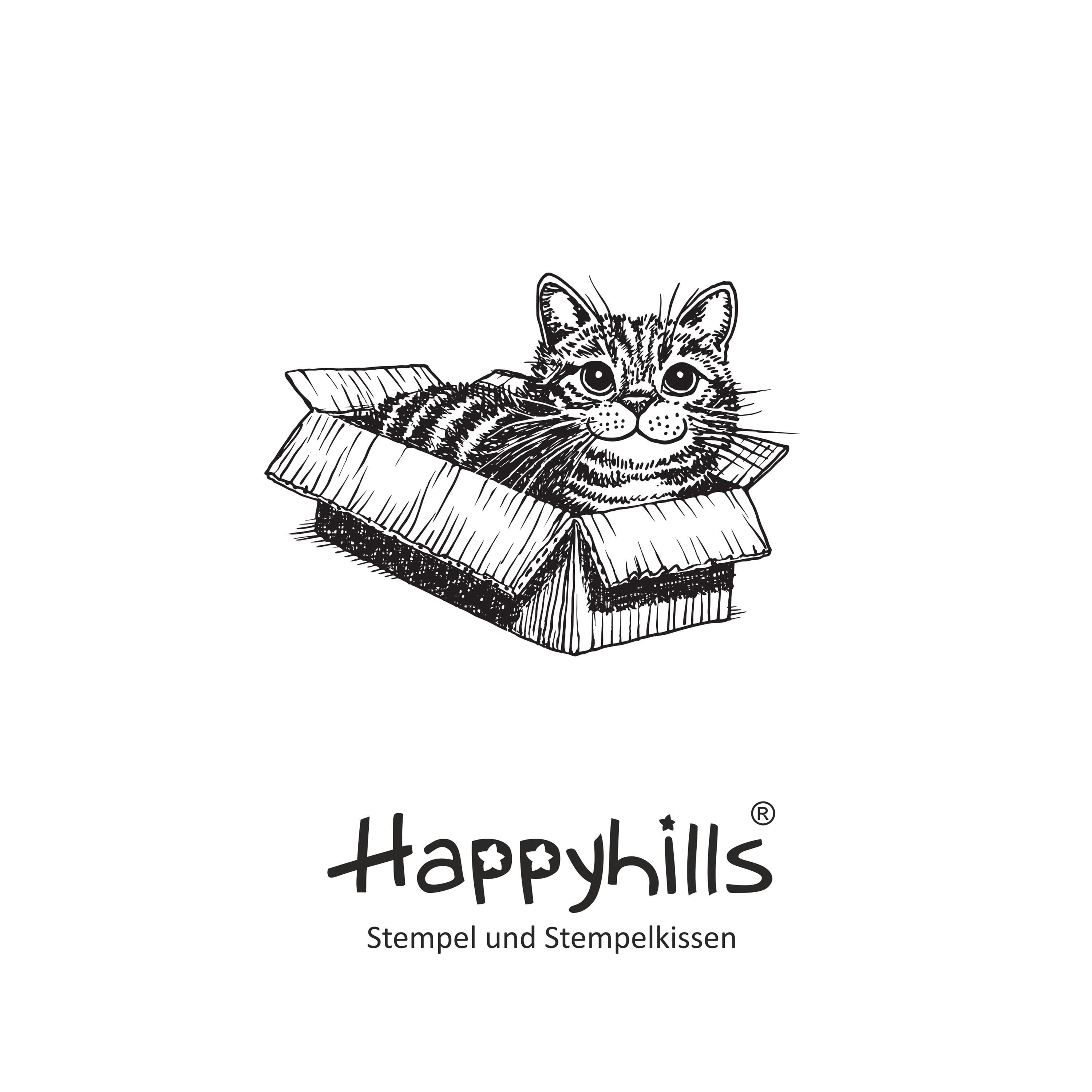 Stempel Katze in der Kiste