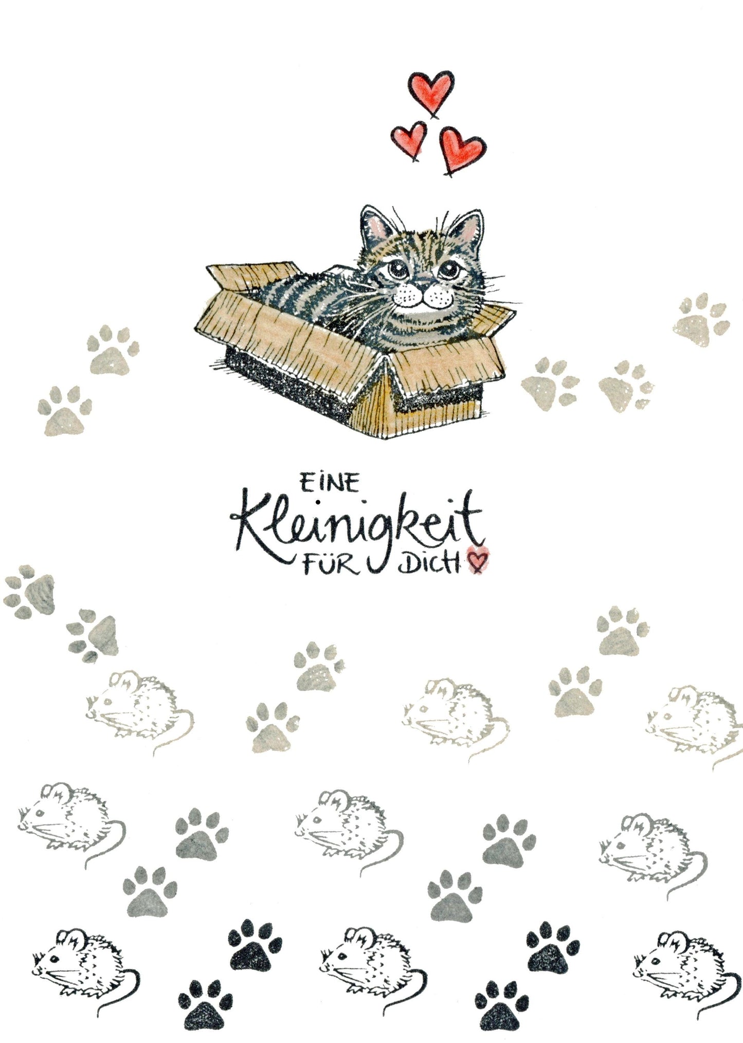 Stempel Katze in der Kiste