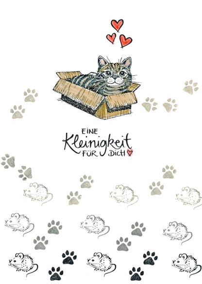 Stempel Katze in der Kiste
