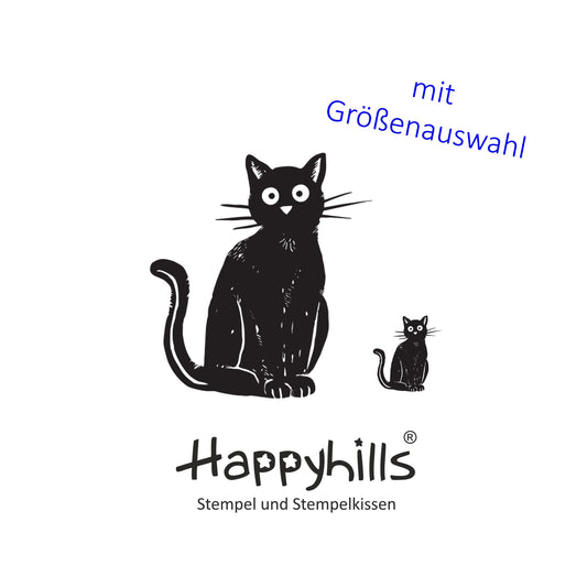 Stempel schwarzer Kater