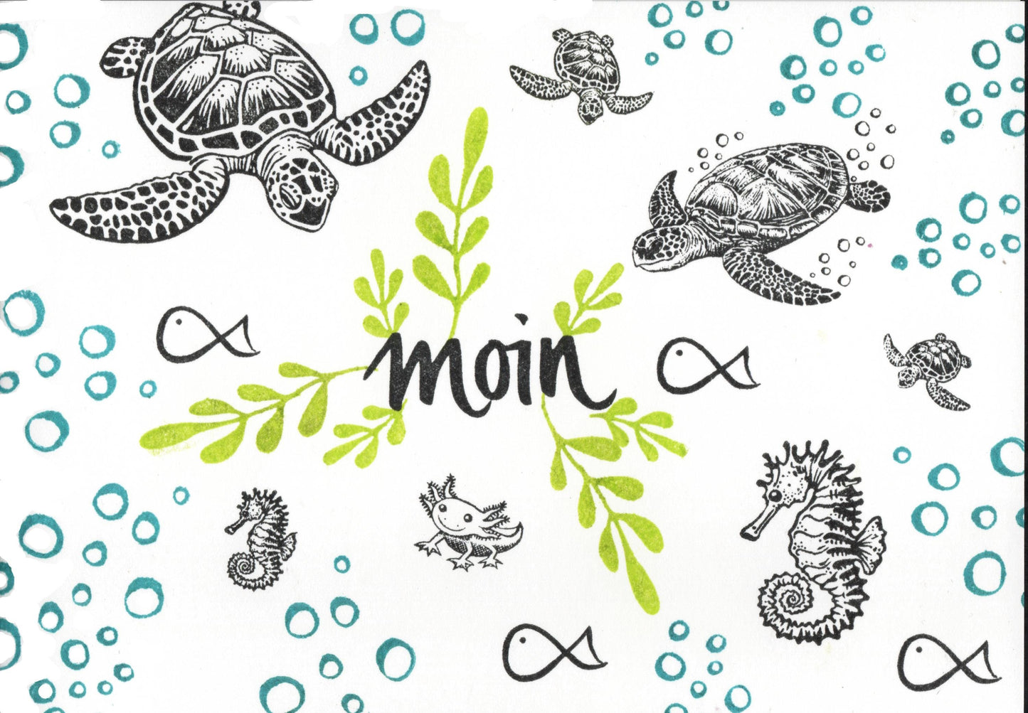 Stempel Meeresschildkröte