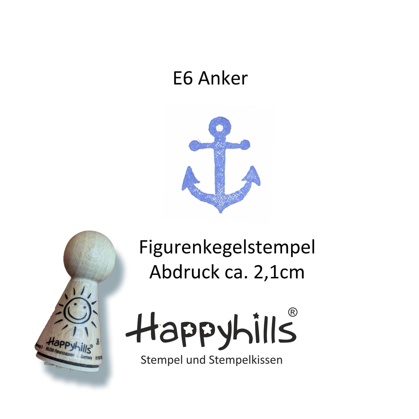 Kegelstempel Muschel, Welle und Anker Auswahl oder Set