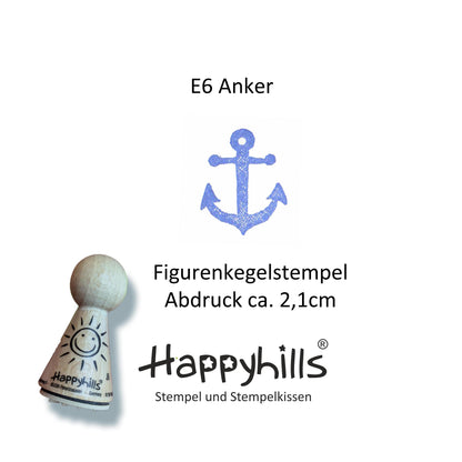 Kegelstempel Muschel, Welle und Anker Auswahl oder Set