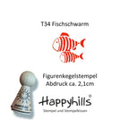 Kegelstempel Fischschwarm, Pinguin und Wal Auswahl oder Set