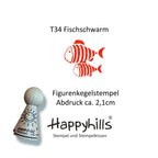 Kegelstempel Fischschwarm, Pinguin und Wal Auswahl oder Set
