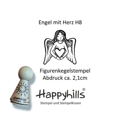 Stempel Engel mit Herz