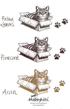 Stempel Katze in der Kiste
