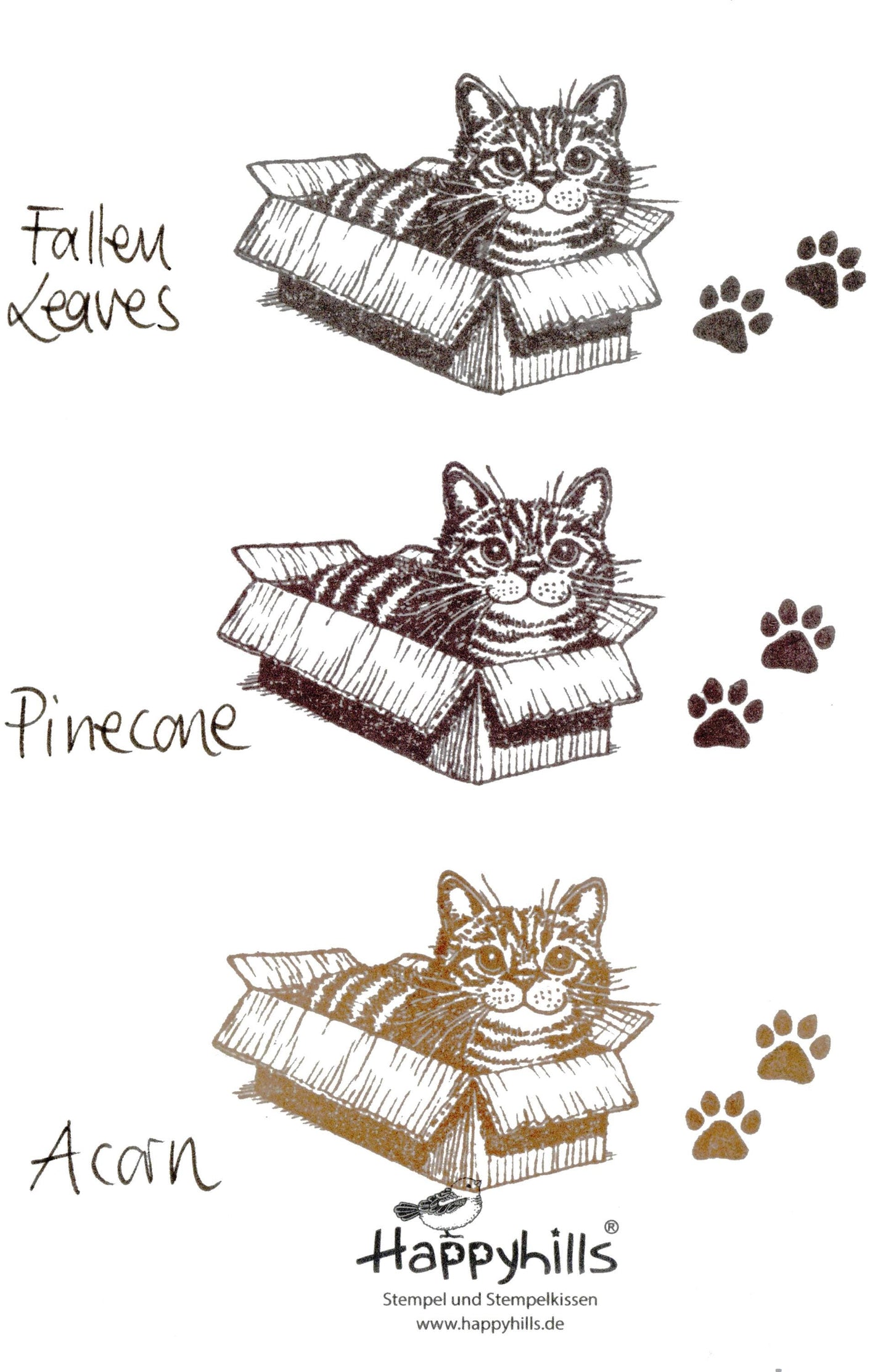 Stempel Katze in der Kiste