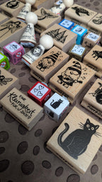 Stempel schwarzer Kater