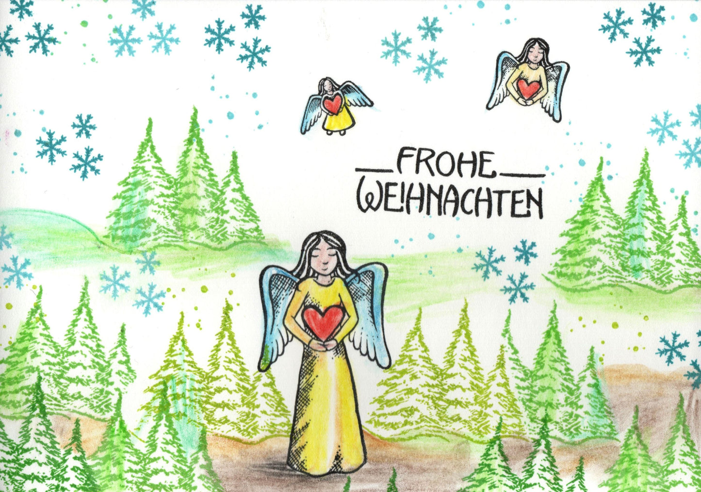 Ministempel Schneeflocken und Noten Auswahl oder Set