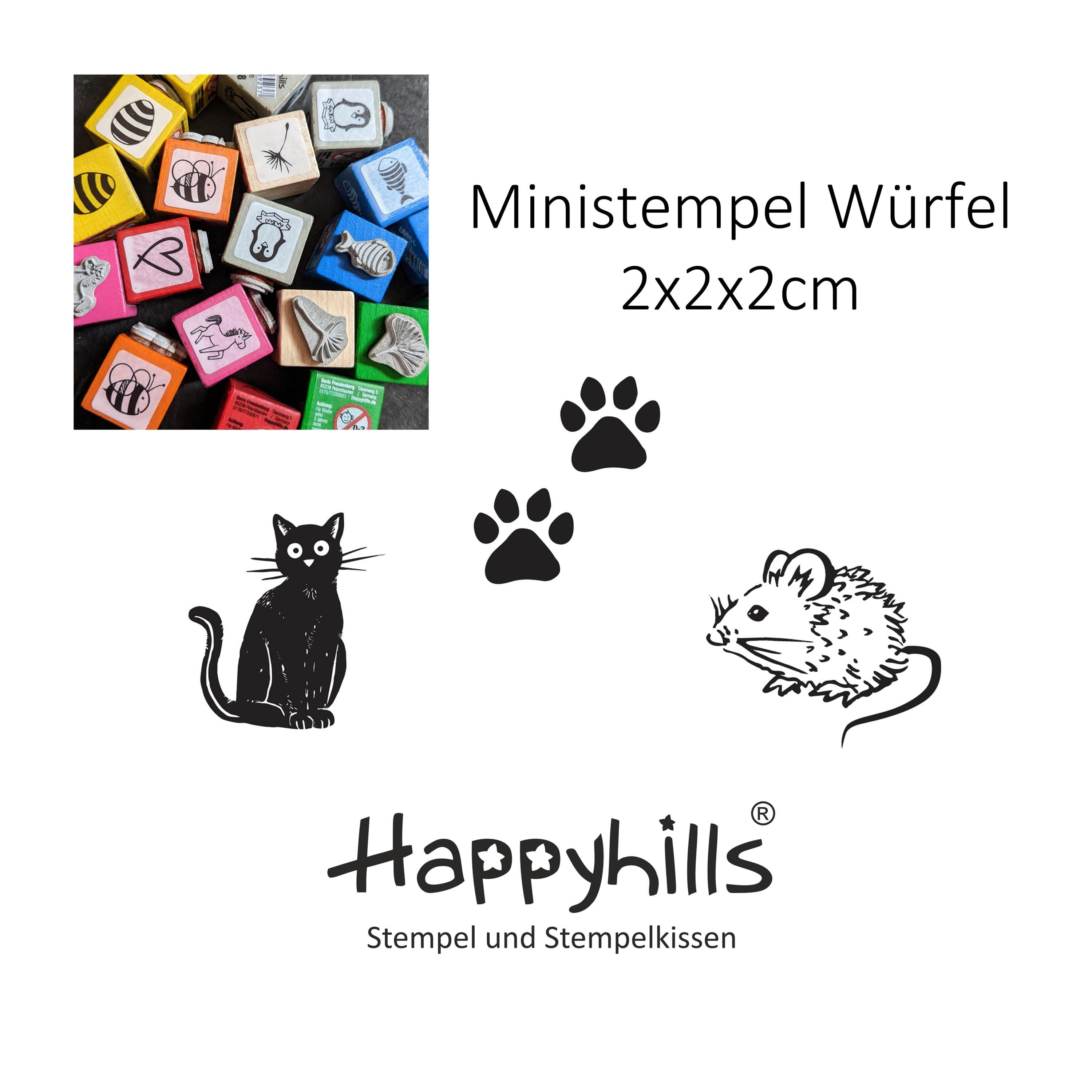 Ministempel Kater/Katze, Maus und Tatzenspur Auswahl oder Set