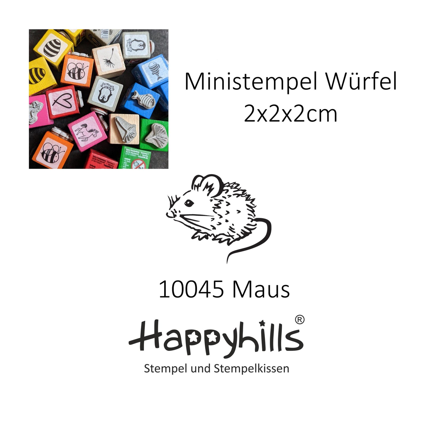 Ministempel Kater/Katze, Maus und Tatzenspur Auswahl oder Set