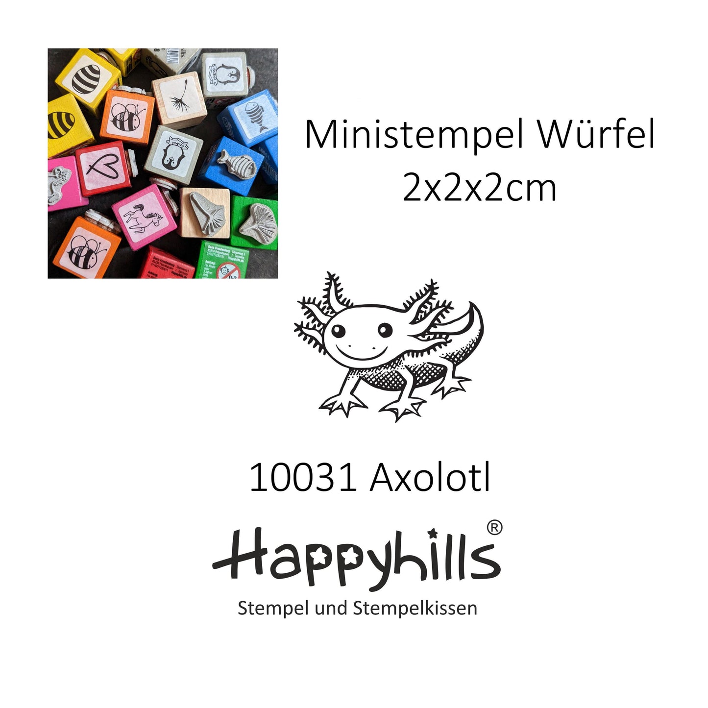 Ministempel Seepferdchen, Meeresschildkröte und Axolotl Auswahl oder Set
