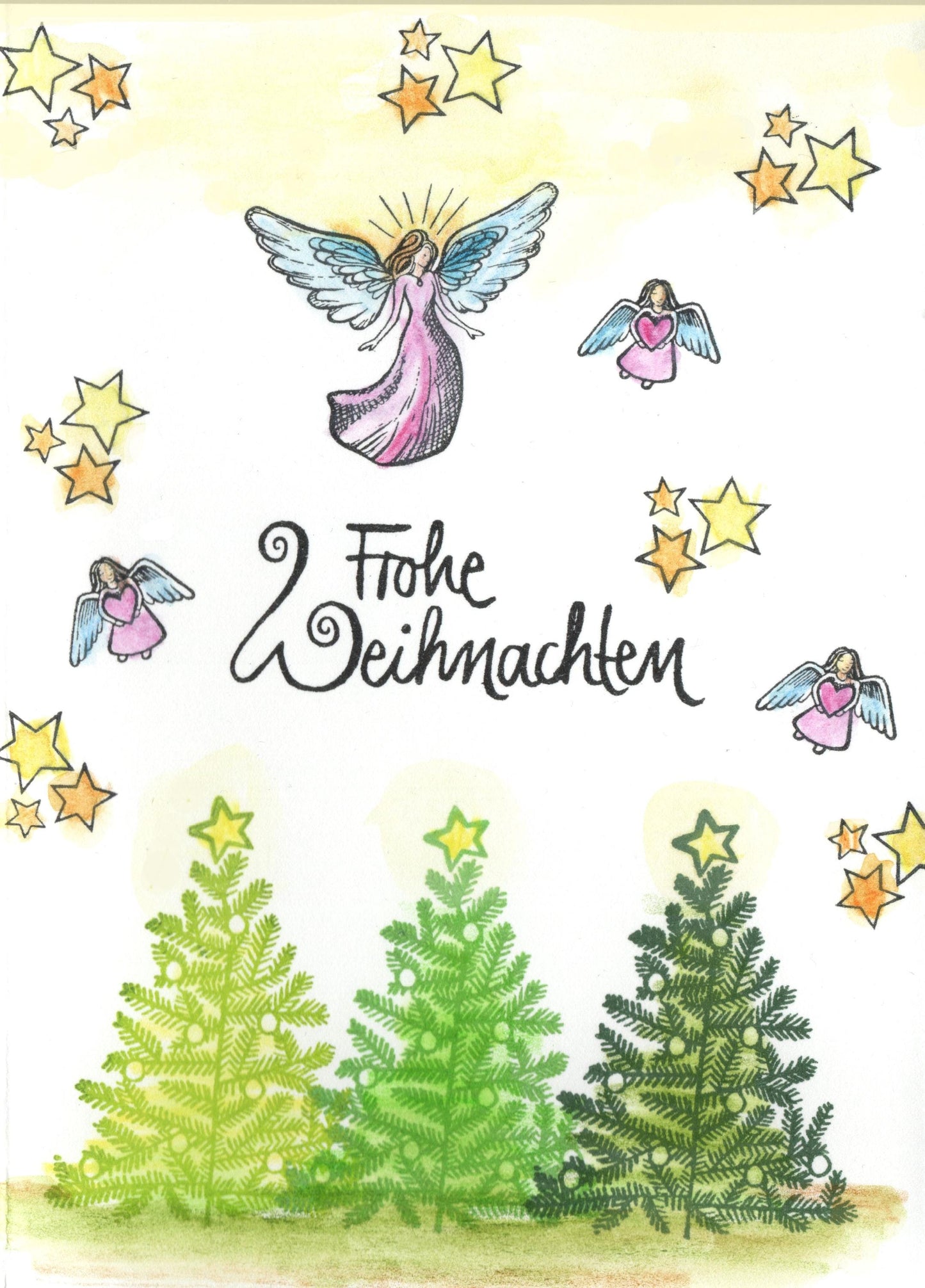 Ministempel Herzchen, Engel mit Herz und Fee Auswahl oder Set