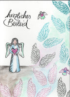 Ministempel Herzchen, Engel mit Herz und Fee Auswahl oder Set