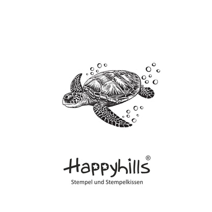 Stempel Meeresschildkröte mit Blubberblasen