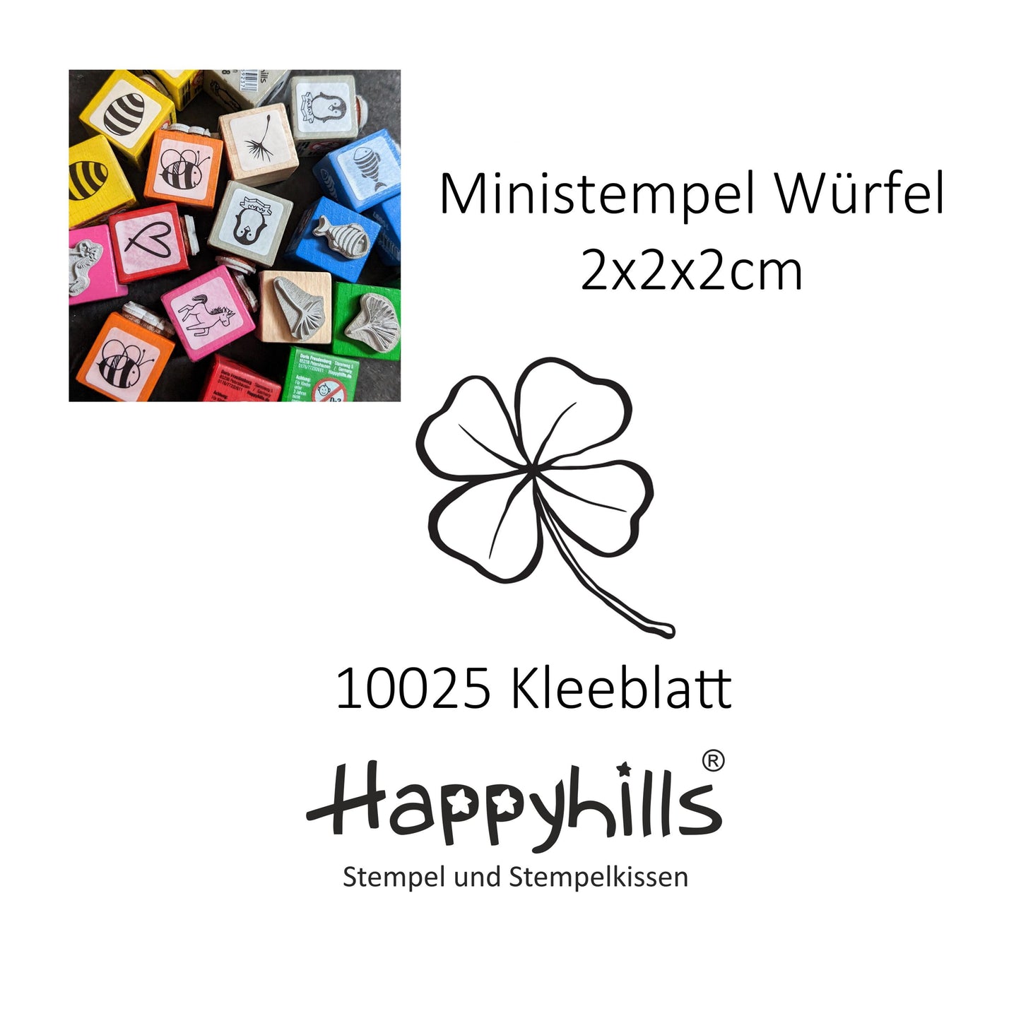 Ministempel Kleeblatt, Anemone und drei Blümchen Auswahl oder Set